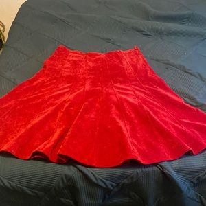 Christopher and banks red skirt, size 16, no stretch, zipper side